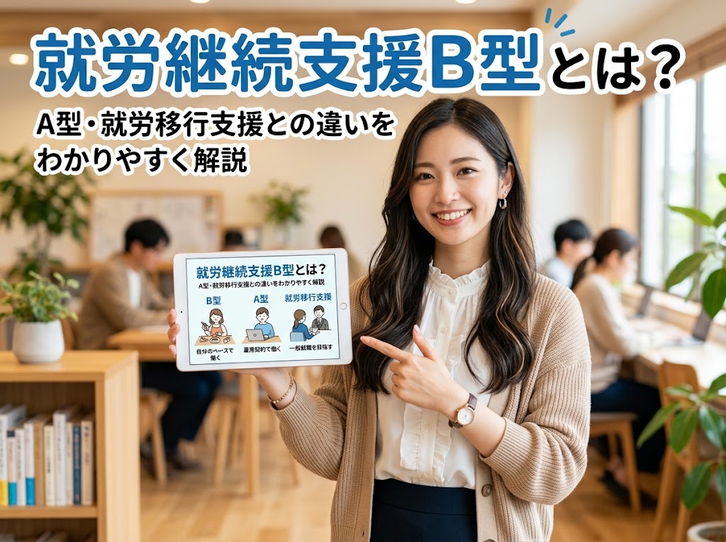 就労継続支援B型とは？A型・就労移行支援との違いをわかりやすく解説