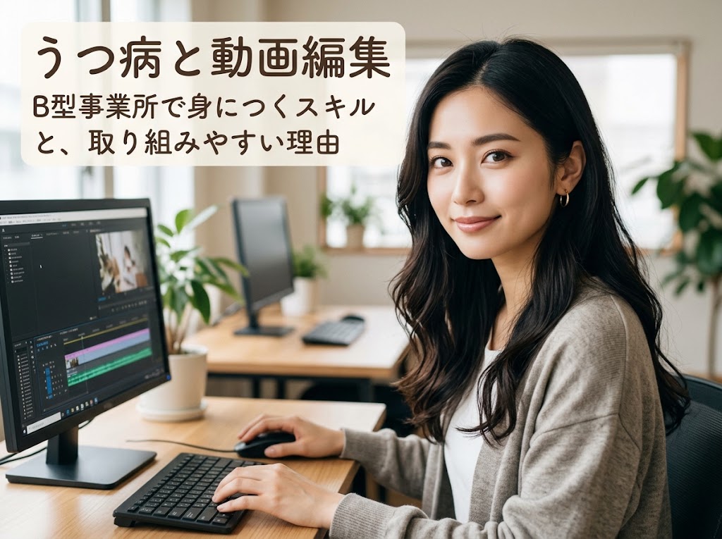 うつ病と動画編集|B型事業所で身につくスキルと、取り組みやすい理由
